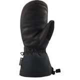 Dakine Women's Leather Sequoia Gore-Tex Mitt - A black leather mitt with a quilted pattern on the back and a strap closure at the wrist.