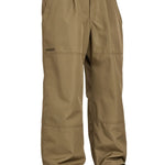 Airblaster Wrench Shell Pant 2025 - Khaki pants with a subtle grid pattern and zippered leg pockets.