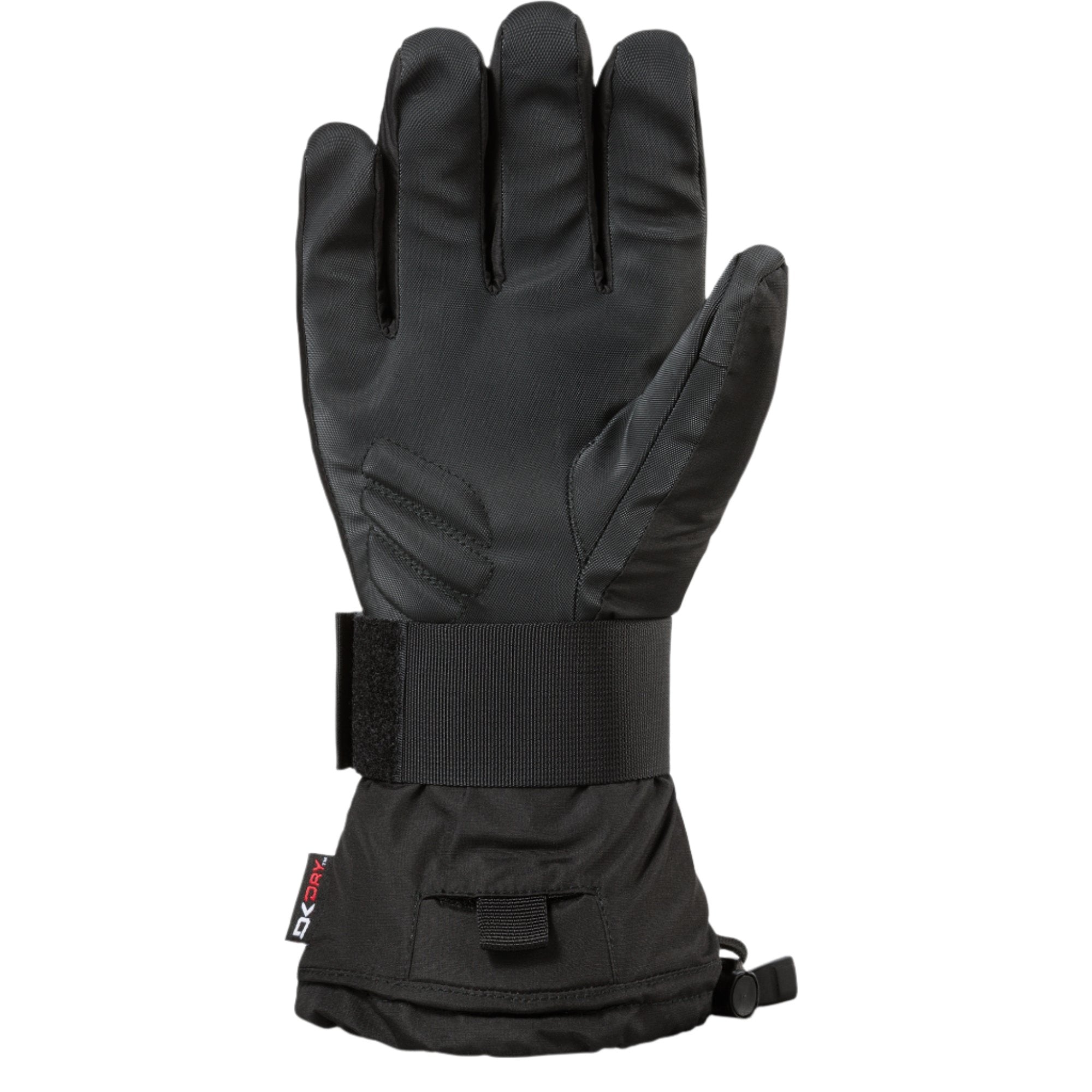 Dakine Wristguard Glove 2025 - A black glove with a wrist strap and thumb guard, featuring a textured palm for grip.