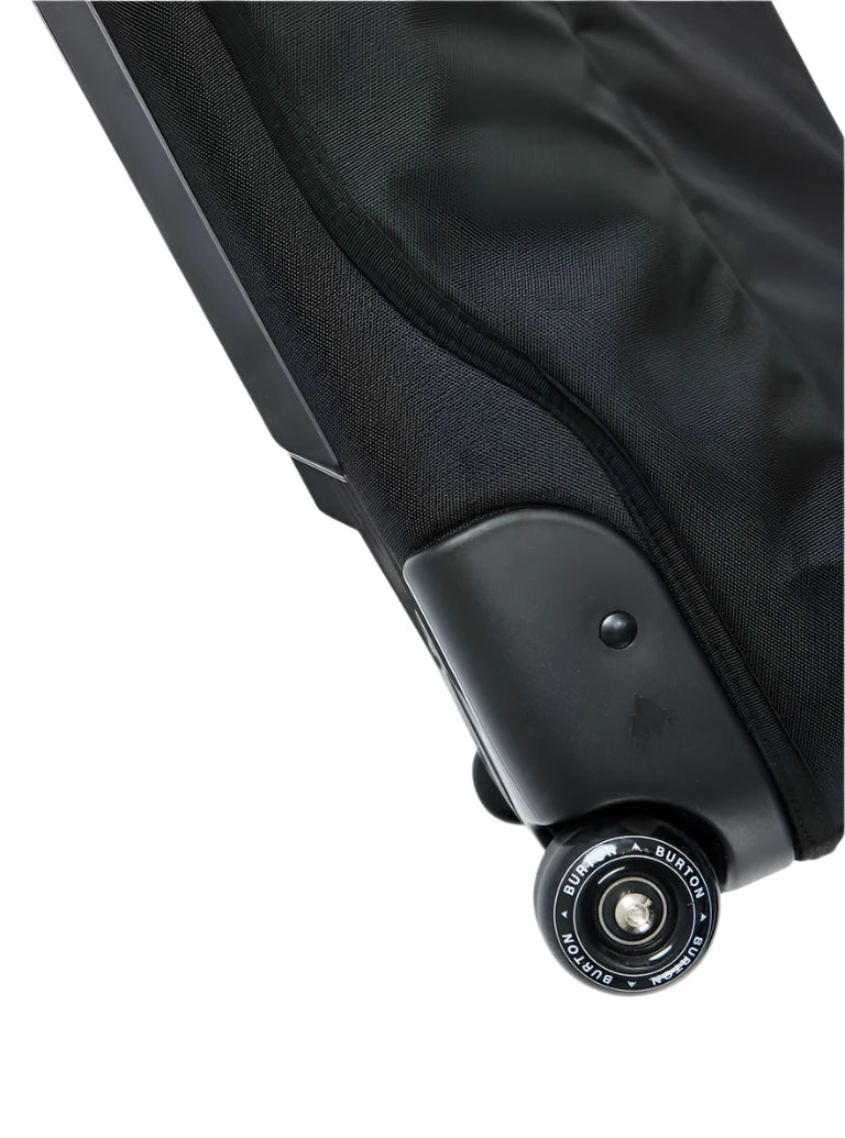 Burton Wheelie Gig Snowboard Bag 2025 - Black snowboard bag with a large zippered pocket on the side and a handle at the top.