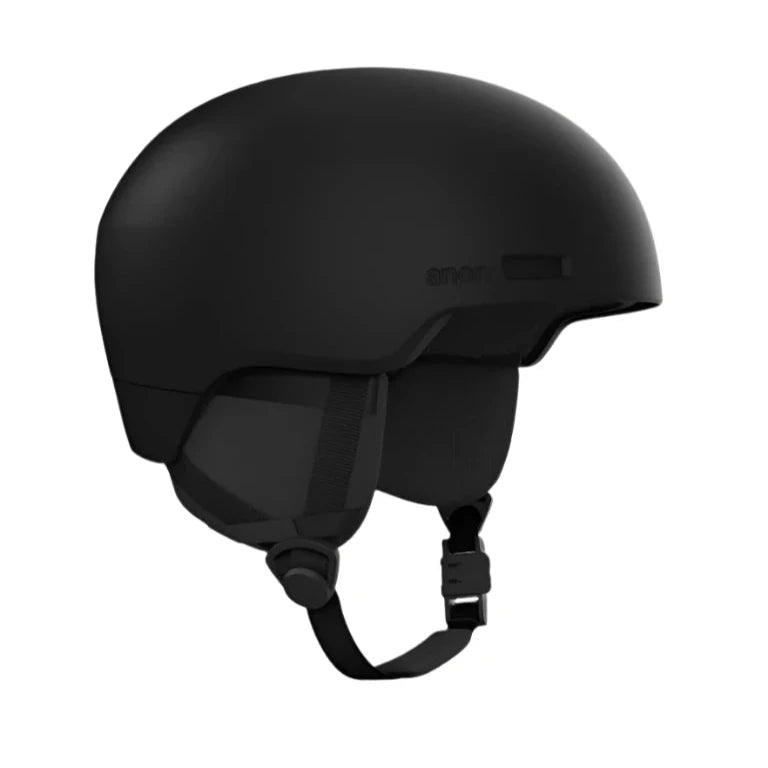 Anon Windham Wavecel Helmet 2025 - Matte black helmet with a subtle wave pattern on the side and a small Anon logo near the back.