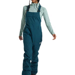 Burton Women's Avalon Stretch 2L Bib Pant 2025 - Dark-colored bib pants with a stretchy material and adjustable straps.