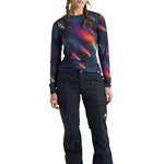 Burton Women's Gloria 2L Stretch Pants 2025 - A pair of black snow pants with a subtle white logo on the left leg.
