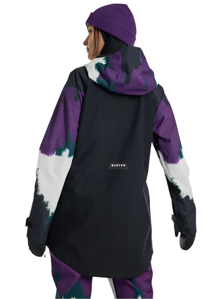 Burton Women's Lalik 2L Jacket 2025 - A purple and black jacket with a white logo on the left chest area.