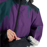Burton Women's Lalik 2L Jacket 2025 - A purple jacket with a black collar and zipper, featuring a white logo on the left chest.