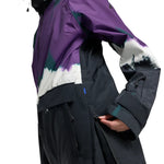 Burton Women's Lalik 2L Jacket 2025 - A purple and black jacket with a white snowflake pattern on the sleeve cuff.