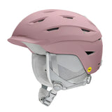 Smith Women's Liberty MIPS Helmet 2023 - A dusty rose-colored helmet with a sleek design and ventilation holes on top.