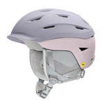 Smith Women's Liberty MIPS Helmet 2025 - A white helmet with a black visor and ventilation holes on top.