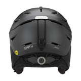 Smith Women's Liberty MIPS Helmet 2025 - A black helmet with a white logo on the front and a silver buckle at the back.