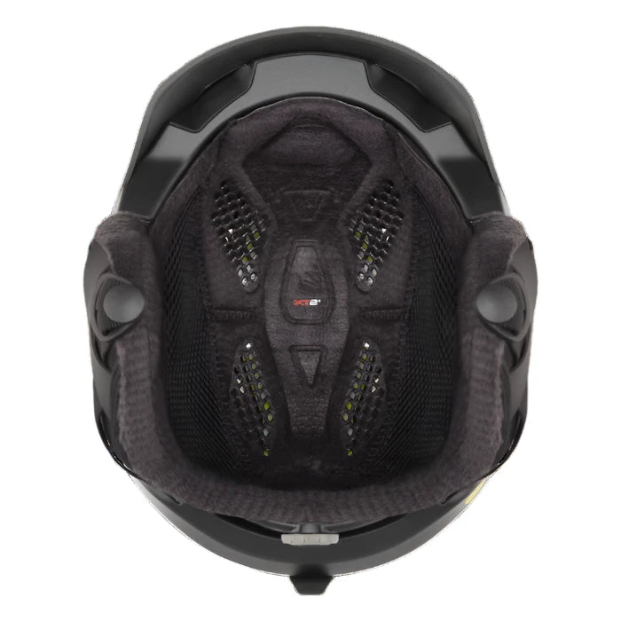 Smith Women's Liberty MIPS Helmet 2025 - Black helmet with white logo on front and red accents on sides.