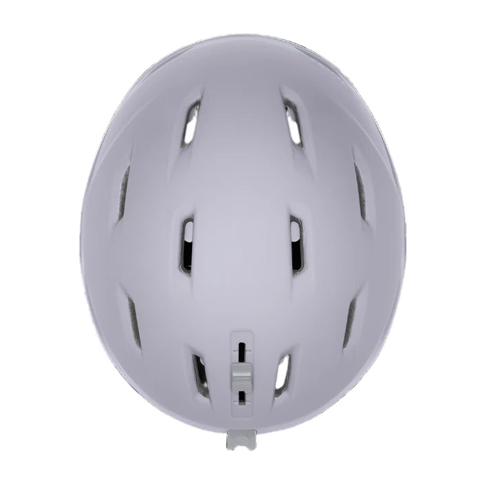 Smith Women's Mirage MIPS Helmet 2025 - A white helmet with a black visor and ventilation holes on top.