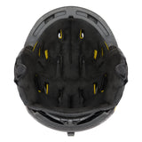 Smith Women's Mirage MIPS Helmet 2025 - Black helmet with yellow accents on the sides and back, featuring a white logo on the front.