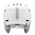 Smith Women's Mirage MIPS Helmet 2025 - A white helmet with a gray stripe on top and a black visor.