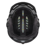 Smith Women's Vantage MIPS Helmet 2025 - Black helmet with white and yellow accents, featuring a reflective stripe on top.