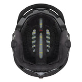 Smith Women's Vantage MIPS Helmet 2025 - Black helmet with white and yellow accents, featuring a reflective stripe on top.