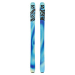 Salomon QST 100 Skis 2026 - A pair of skis with a black and white color scheme, featuring a geometric pattern on the top sheet.