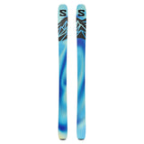 Salomon QST 100 Skis 2026 - A pair of skis with a black and white color scheme, featuring a geometric pattern on the top sheet.