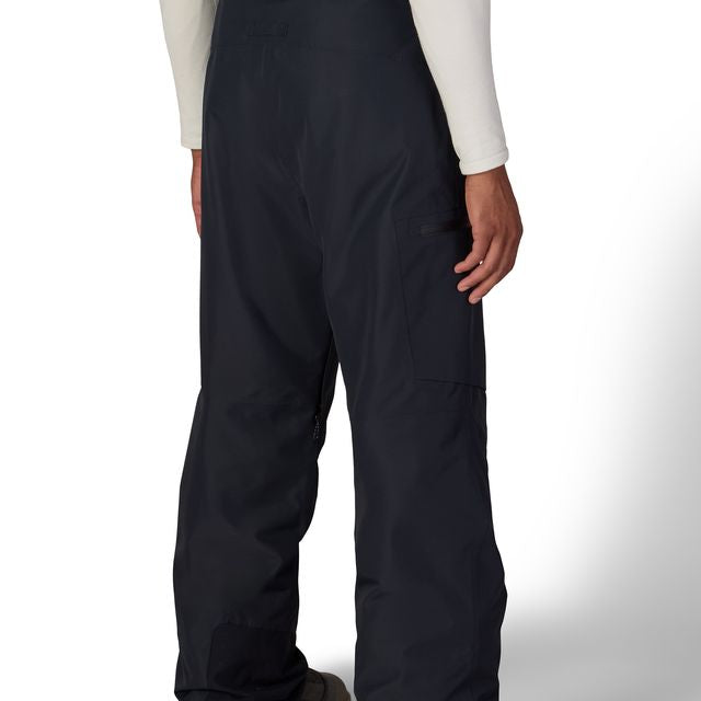 Dark navy snow pants with cargo pockets and adjustable cuffs