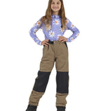 Boss Insulated Pant - A pair of tan snow pants with a black stripe down the side and a small logo on the left leg.