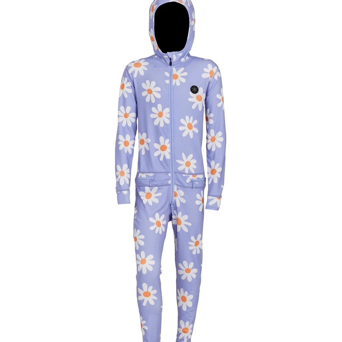 Airblaster Junior's Ninja Suit 2025 - Black onesie with a ninja mask design on front and back.