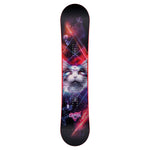 CAPiTA - Junior's Jess Kimura Mini Snowboard 2025 with a black background and white text, featuring a close-up of a smiling girl wearing a pink helmet and goggles.
