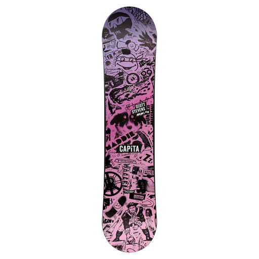 CAPiTA Junior's Scott Steven Mini Snowboard 2025- pink/black angle 1