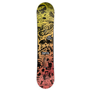 CAPiTA Junior's Scott Steven Mini Snowboard 2025- yellow/black angle 1