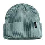 Autumn Select Beanie 2025 - A light blue beanie with a ribbed texture and folded cuff.