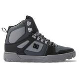 DC Pure High Top Water Resistant Boots 2024 - A pair of high-top boots with a water-resistant design, featuring a sleek black and white color scheme.