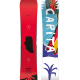 CAPITA AERONAUT SNOWBOARD 2026 - White snowboard with black binding mounts and a black logo on top.