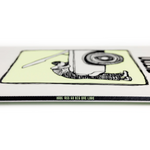 Nitro Alternator Snowboard - A black snowboard with a white logo on top of it, lying flat on its side.