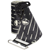 Arbor Coda Splitboard Skin 2023 - Black splitboard skin with white lines and logos, rolled up on a plain background.