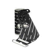 Arbor Universal Splitboard Skin 2023 - A black splitboard skin with white lines and logos, rolled up on a plain background.