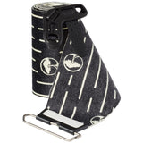 Arbor Swoon Splitboard Skin 2023 - A black splitboard skin with white lines and logos, featuring a circular logo on the left side.