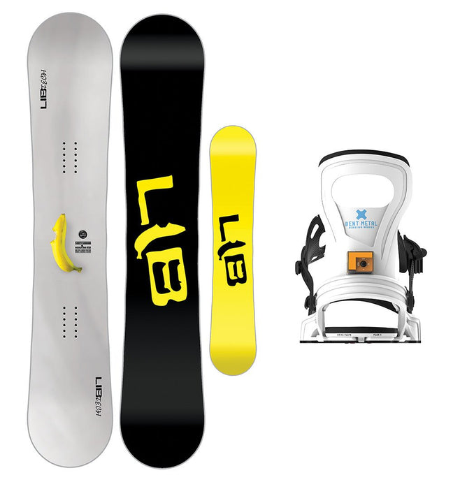 Lib Tech Skate Banana Snowboard with Bent Metal Women's Beam Snowboard Binding 2025