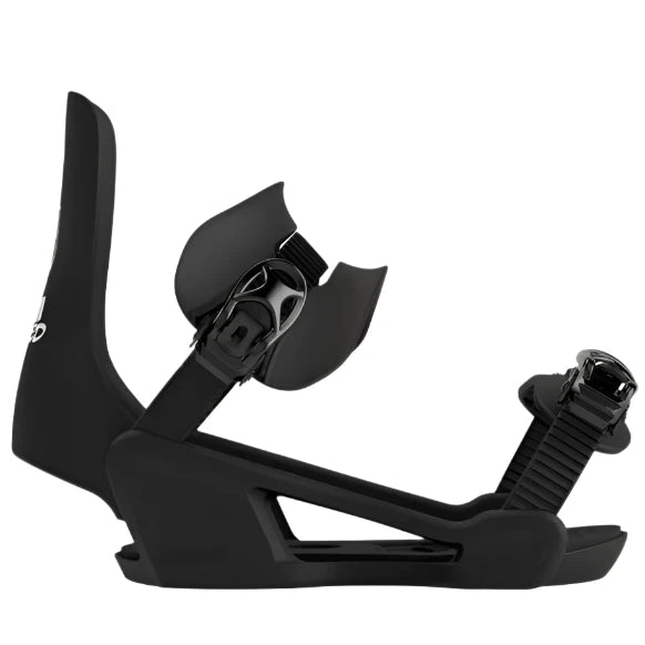 Bataleon Junior's Minishred Snowboard Bindings 2025 - Black bindings with a sleek, modern design and adjustable straps.