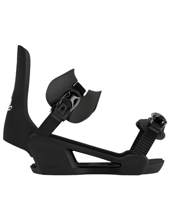Bataleon Junior's Minishred Snowboard Bindings 2025 - Black bindings with a sleek, modern design and adjustable straps.