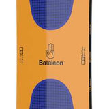 Bataleon Evil Twin Snowboard 2024 - A snowboard with a blue and red gradient design on its top surface.