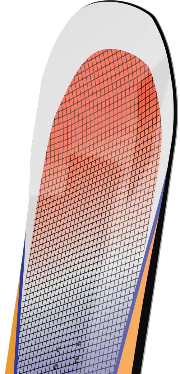 Bataleon Evil Twin Snowboard 2024 - A snowboard with a predominantly black base and white accents, featuring a distinctive logo on its top side.
