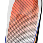 Bataleon Evil Twin Snowboard 2024 - A snowboard with a predominantly black base and white accents, featuring a distinctive logo on its top side.