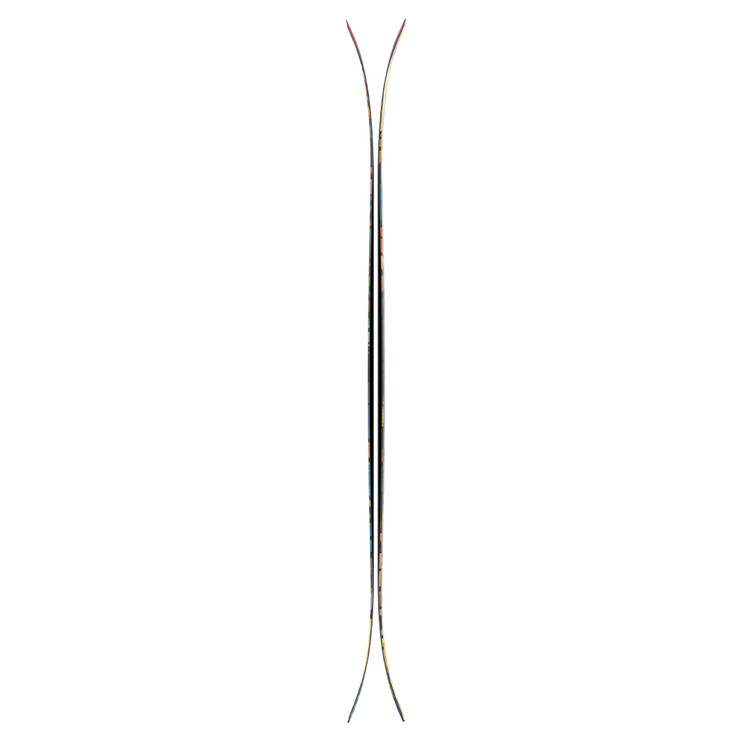 Atomic Bent Chetler 120 Skis 2026 - A pair of skis with a black base and red, yellow, and green accents on the edges.