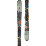 Atomic Bent Chetler 85 R Skis with M10 Bindings - A pair of skis with a gray base and black bindings, featuring a distinctive black logo on top.