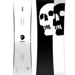 CAPITA THE BLACK SNOWBOARD OF DEATH SNOWBOARD 2026 - A black snowboard with a white logo and text on top, featuring a skull graphic in the center.