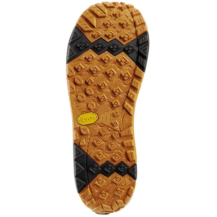 Burton Women's Felix Step On Snowboard Boot 2025 - A tan snowboard boot with a black strap and buckle on top of a white background.