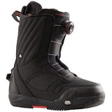 Burton Women's Limelight Step On Snowboard Boots 2025 - Black snowboard boots with white stitching and a small white logo on the side.