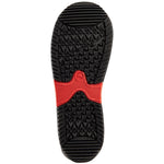 Burton Women's Limelight Step On Snowboard Boots 2025 - Black snowboard boots with a red strap and logo on top of the foot.