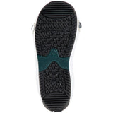Burton Women's Limelight Step On Snowboard Boots 2025 - A pair of white snowboard boots with a teal-colored strap and buckle on the side.