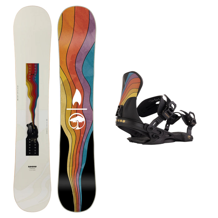 Arbor Women's Cadence Camber Snowboard with Arbor Women's Sequoia Hillary Jane Snowboard Binding 2025