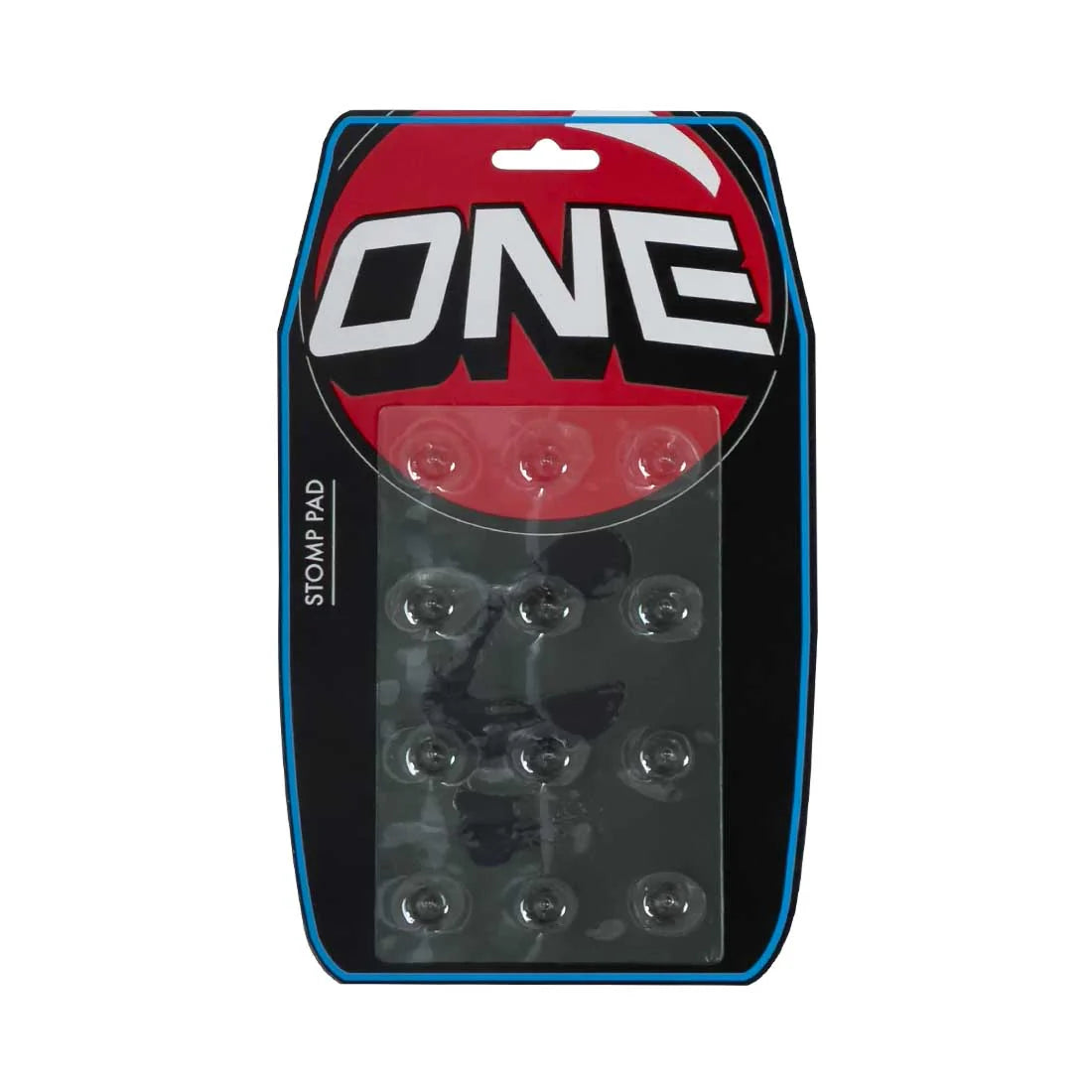 Oneball Large Rectangle Stomp Pad 2025 - A red rectangle with a white "ONE" logo and black outline, featuring a circular cutout at the top.