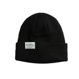 Coal Uniform Low Beanie 2025 - A black beanie with a white rectangular patch on the front featuring the word "COAL" in bold black letters.
